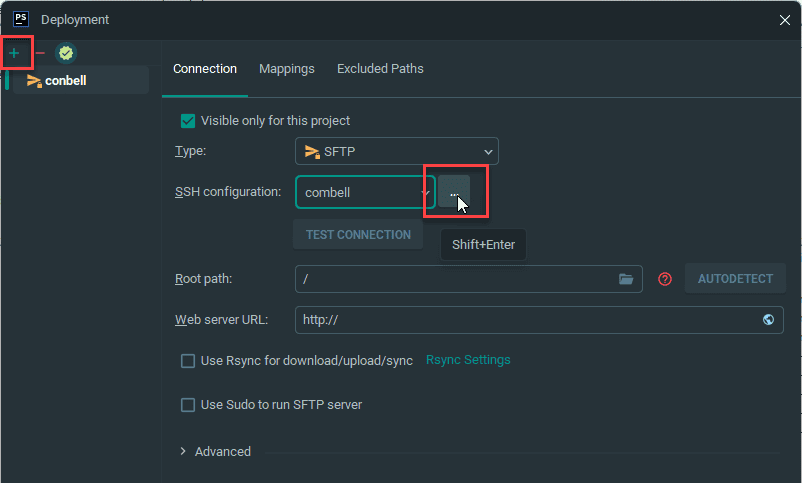 SSH settings