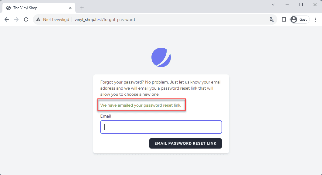 Forgot password form