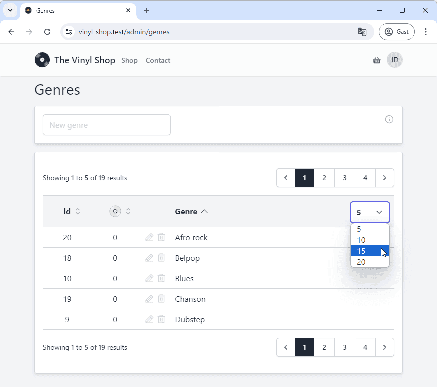 Pagination